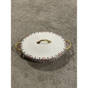 Vintage Bridal by Cleveland China Replacement Piece Lidded Oval Vegetable Bowl‎